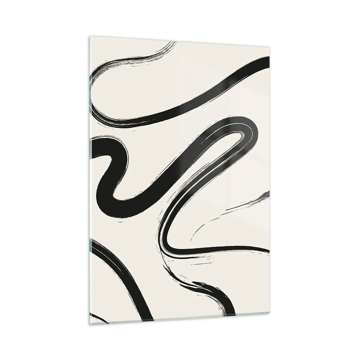Tablou pe sticlă - Capriciu în alb și negru - 50x70 cm