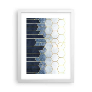 Poster în ramă albă - Compoziție în ritm sincopat - 30x40 cm