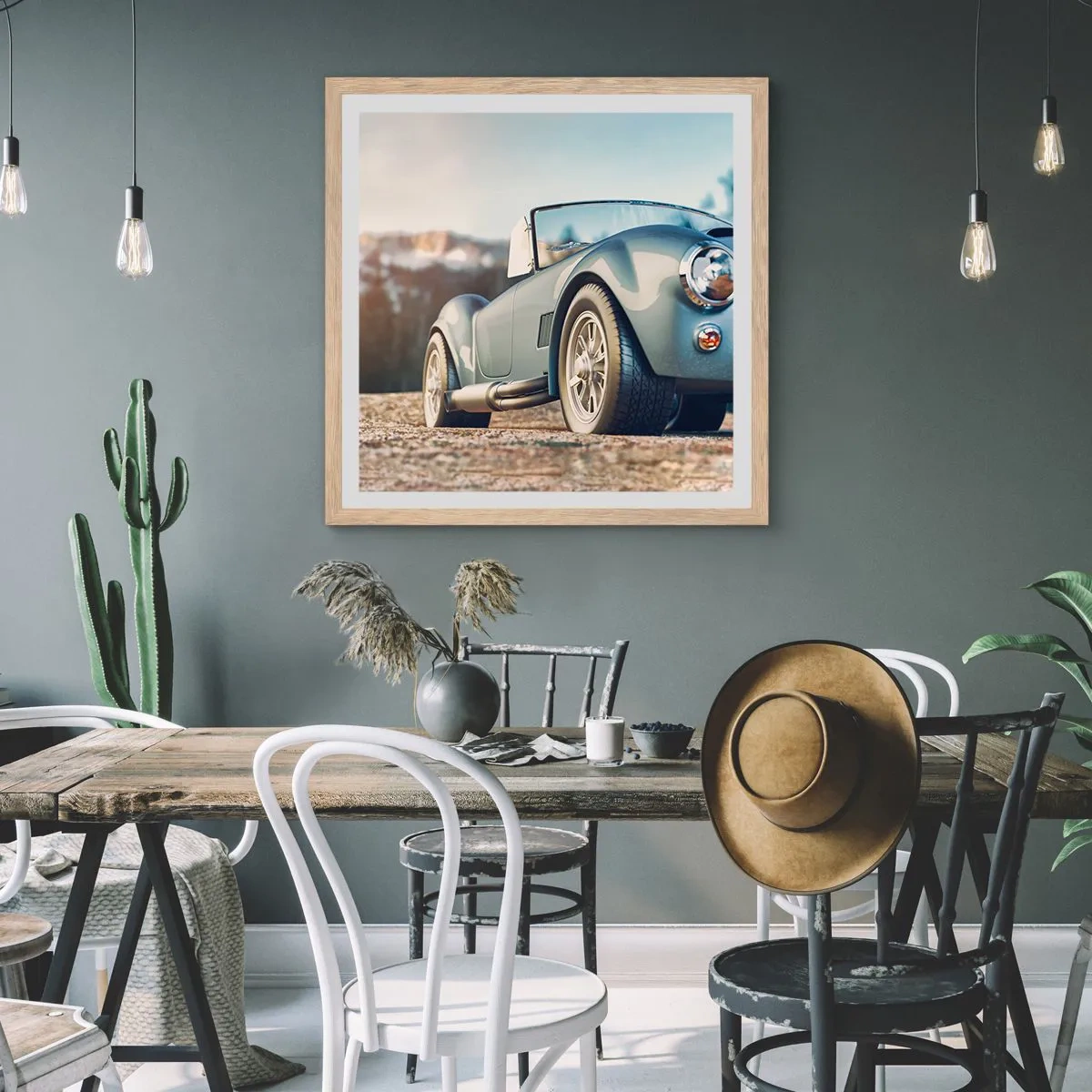 Poster în ramă de stejar deschis - Pentru că stilul contează - 30x30 cm