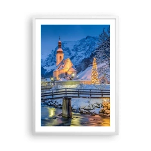 Poster în ramă albă - Spiritul Crăciunului - 50x70 cm