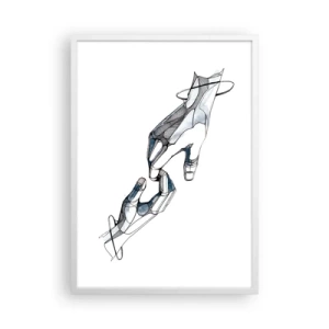 Poster în ramă albă - Gest frumos - 50x70 cm