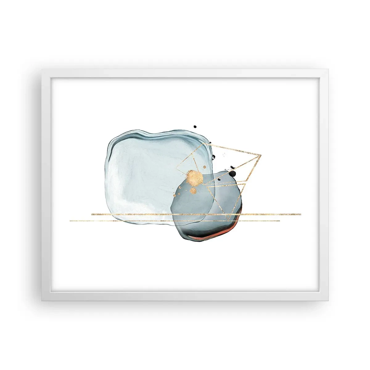 Poster în ramă albă - Studiul picăturii - 50x40 cm