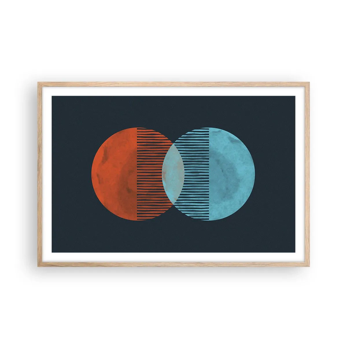 Poster în ramă de stejar deschis - Fantezie astronomică - 91x61 cm