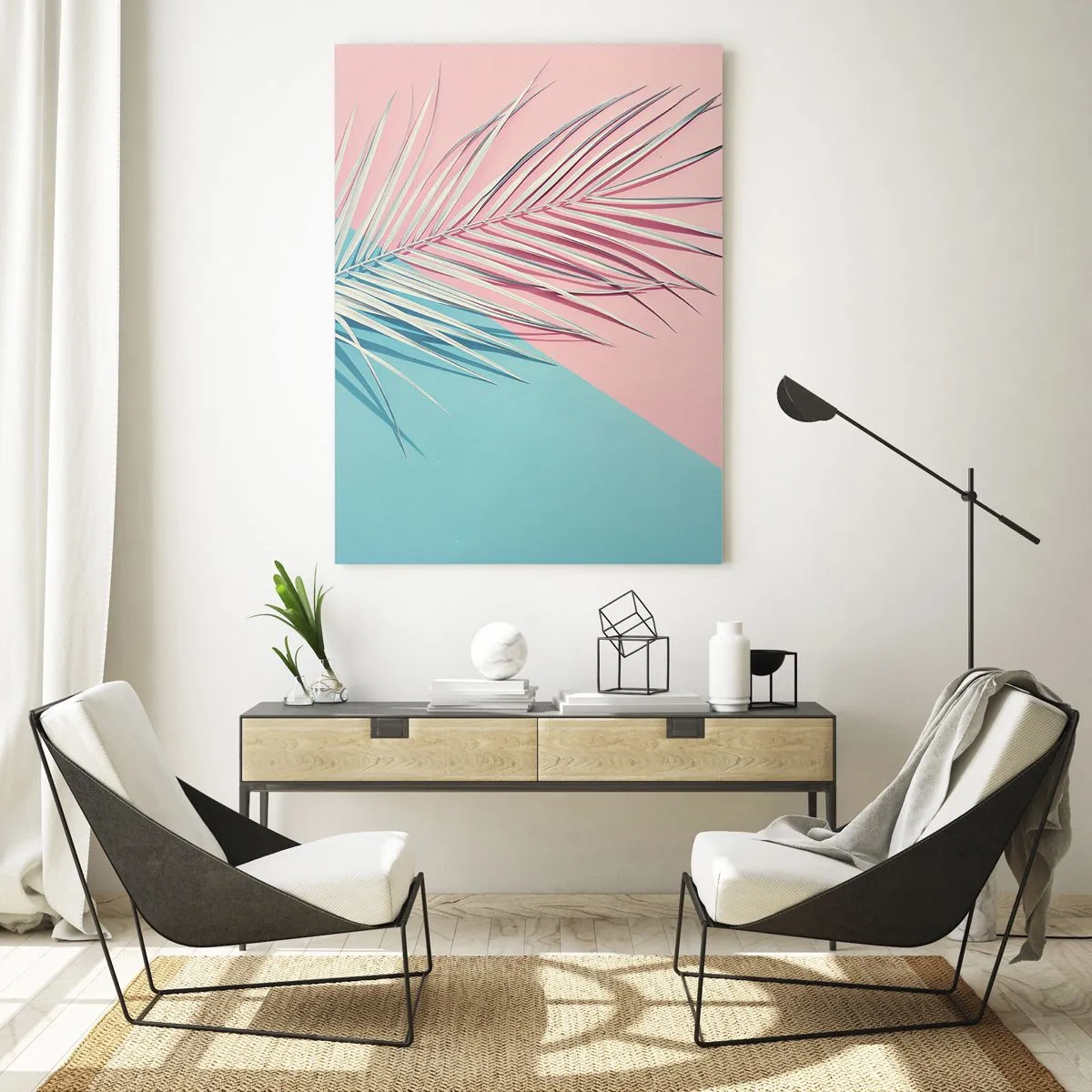 Tablou pe sticlă - Impresie tropicală - 50x70 cm