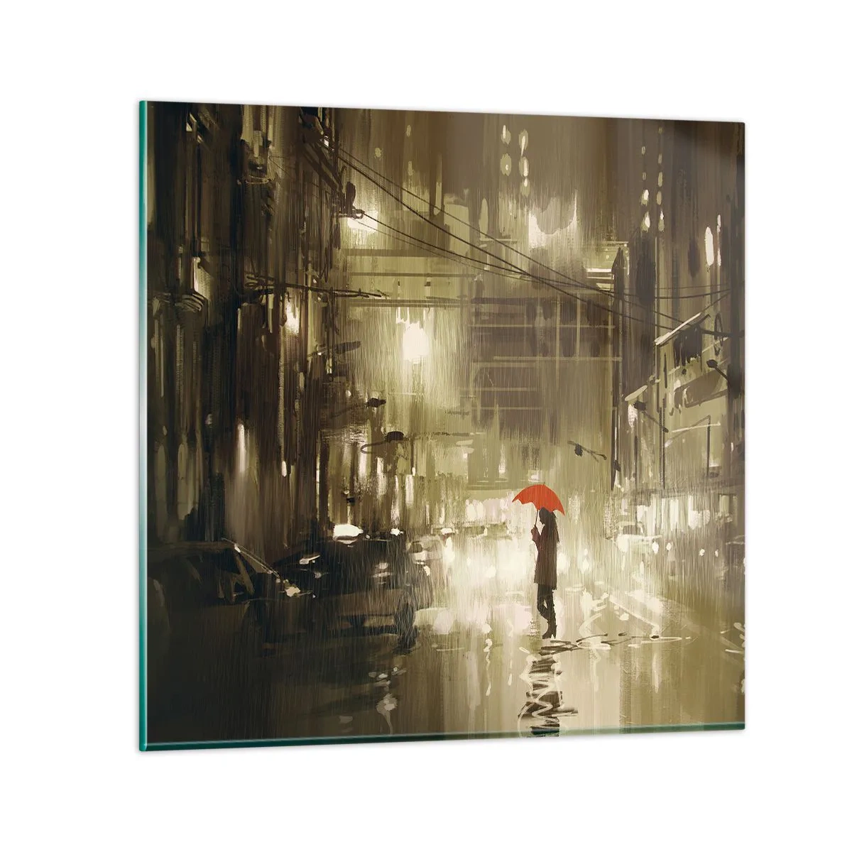 Tablou pe sticlă - Singură, dar nu singuratică - 30x30 cm