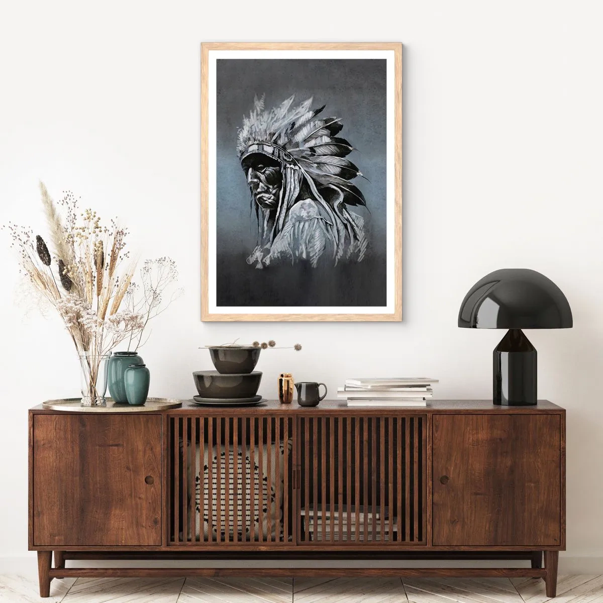 Poster în ramă de stejar deschis - Înapoi la rădăcini - 70x100 cm