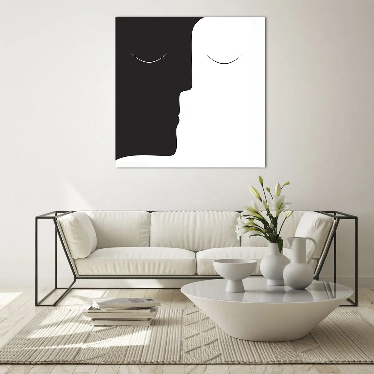 Tablou pe sticlă - Unitatea contrariilor - 60x60 cm