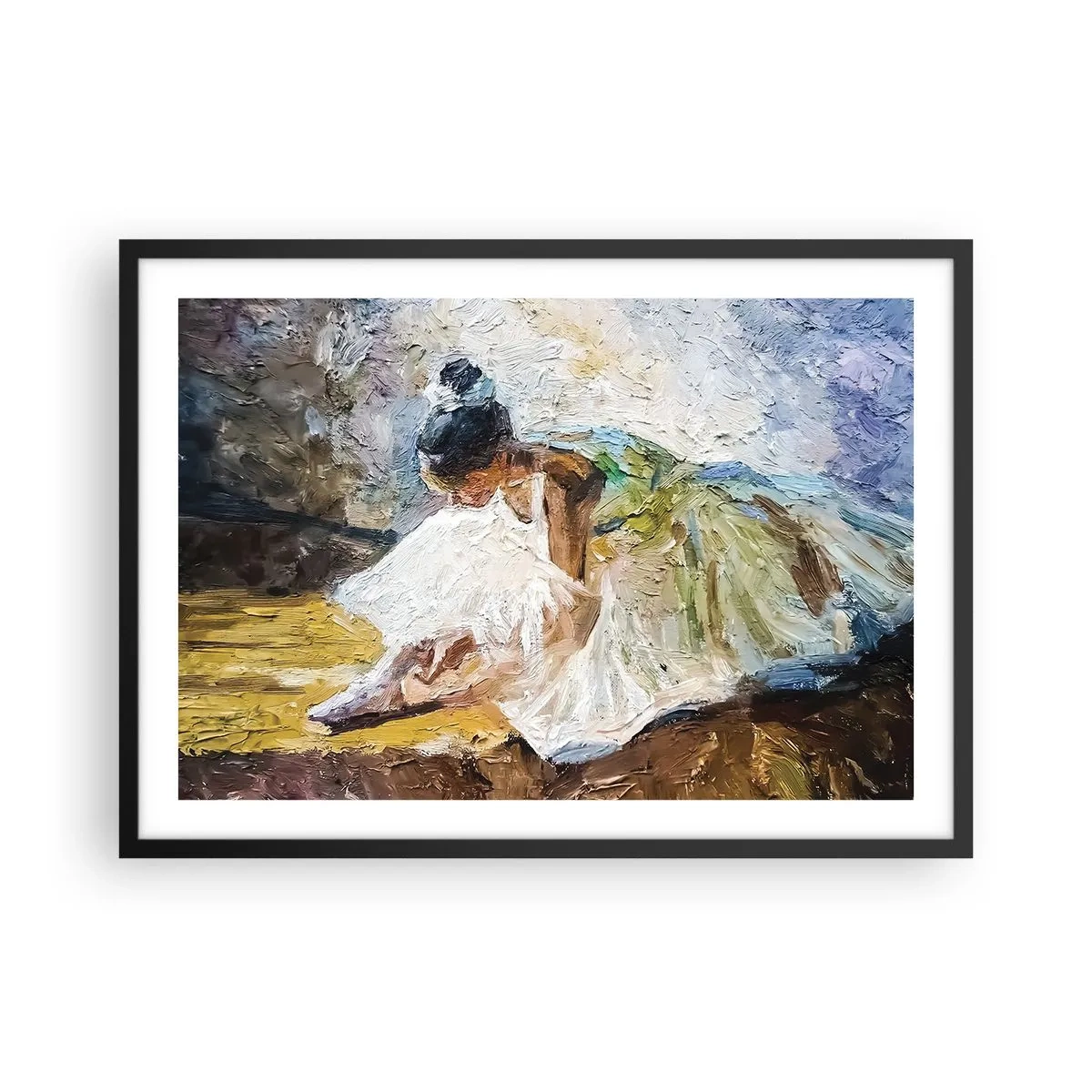 Poster în ramă neagră - Dintr-un tablou de Degas - 70x50 cm