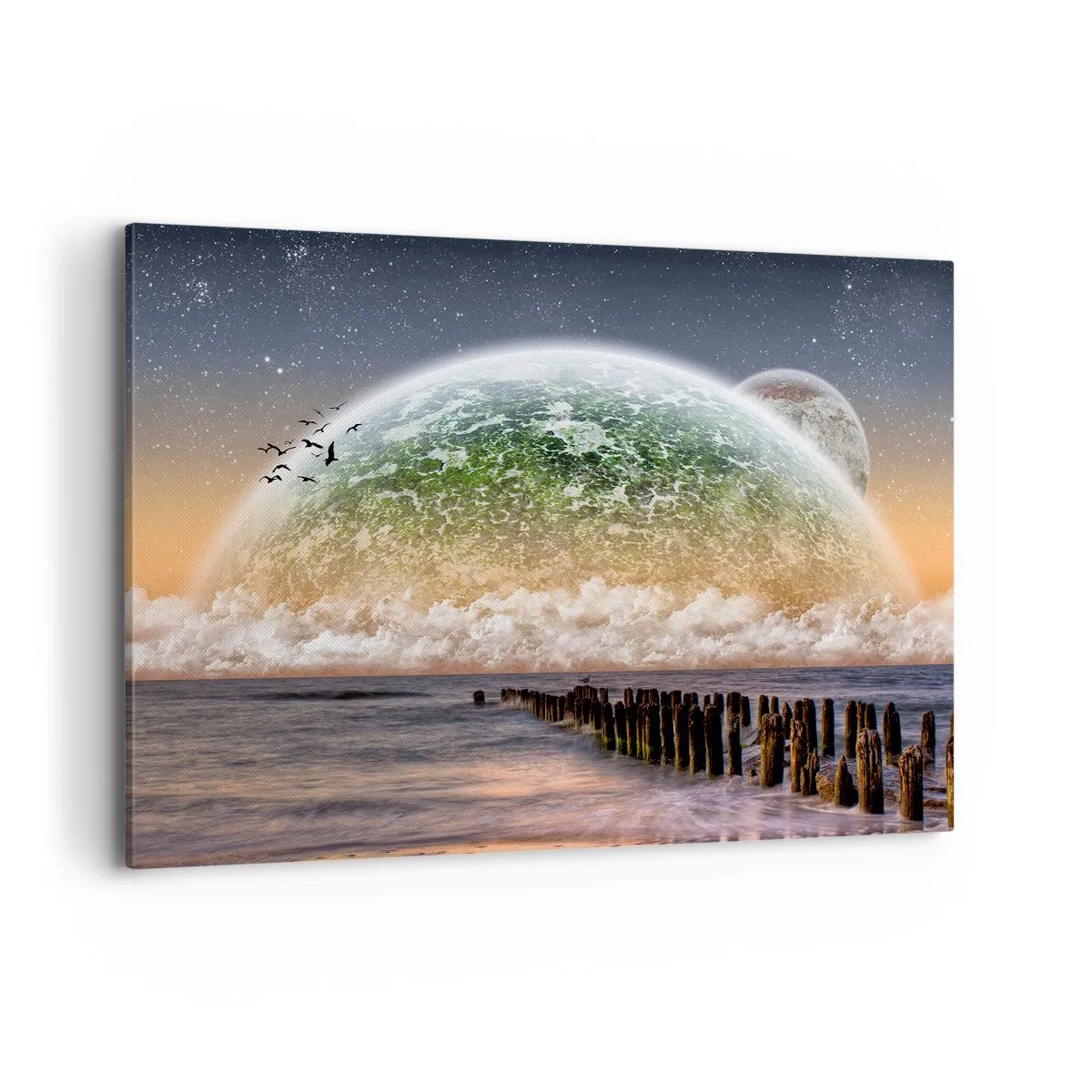 Tablou pe pânză - Și lumea a ieșit din apă - 120x80 cm