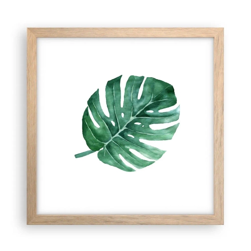 Poster în ramă de stejar deschis - Conceptul verde - 30x30 cm