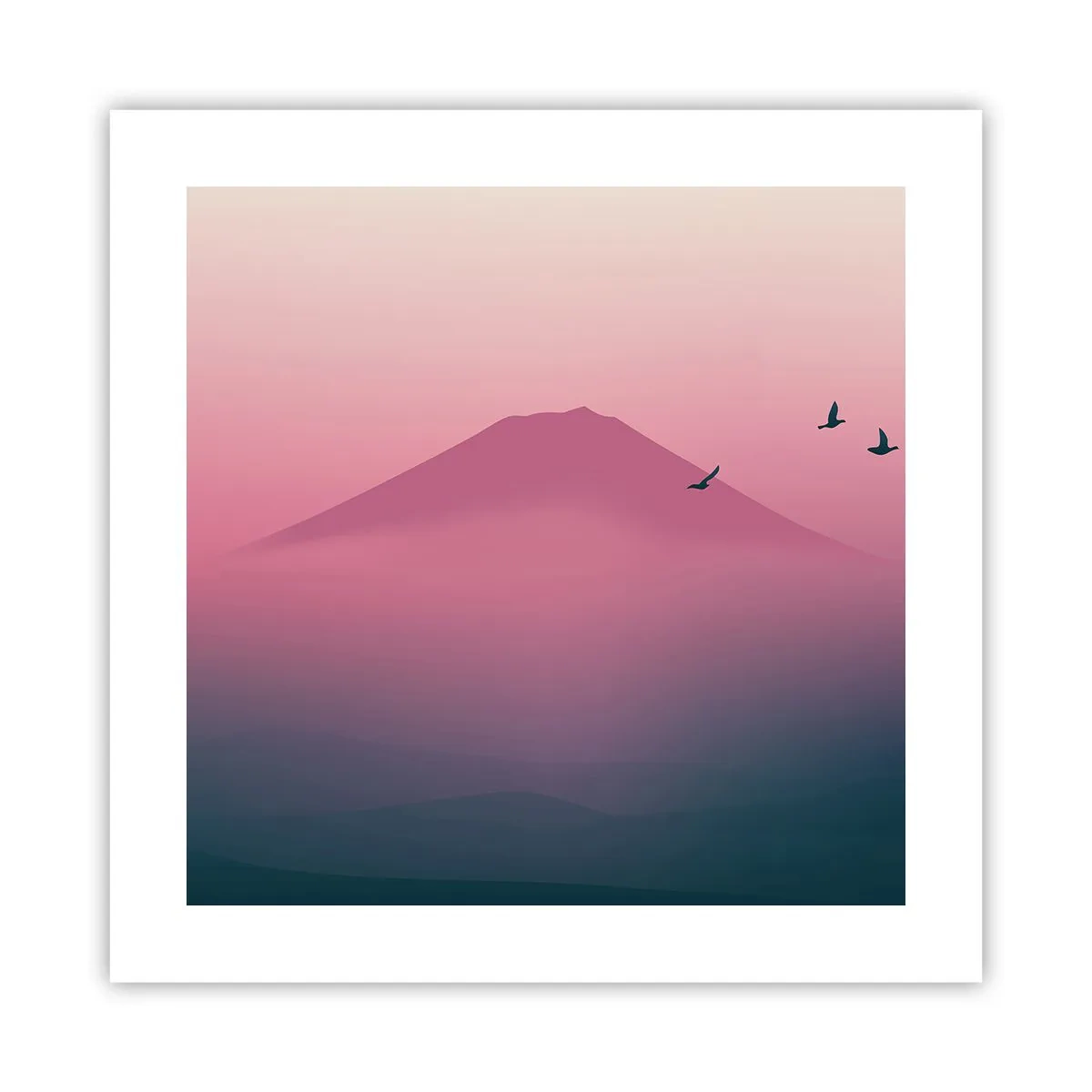 Poster - Călători deasupra norilor - 40x40 cm