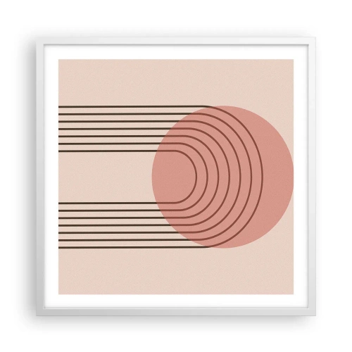 Poster în ramă albă - Atracție irezistibilă - 60x60 cm