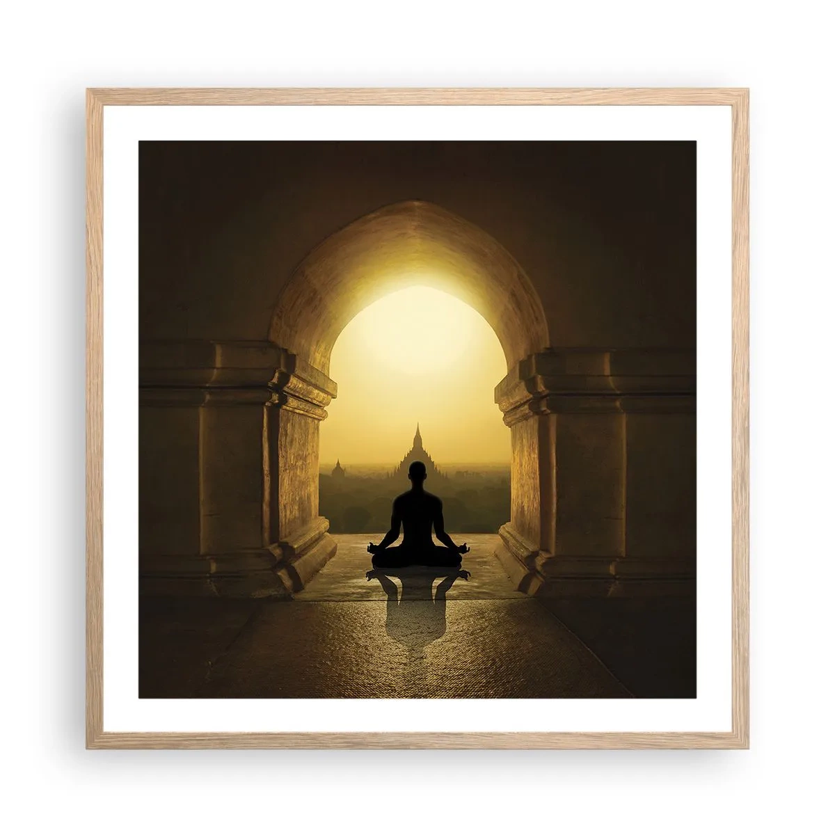 Poster în ramă de stejar deschis - Armonie completă - 60x60 cm