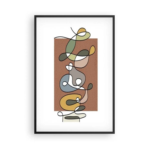 Poster în ramă neagră - Abstracția care merită un zâmbet - 61x91 cm