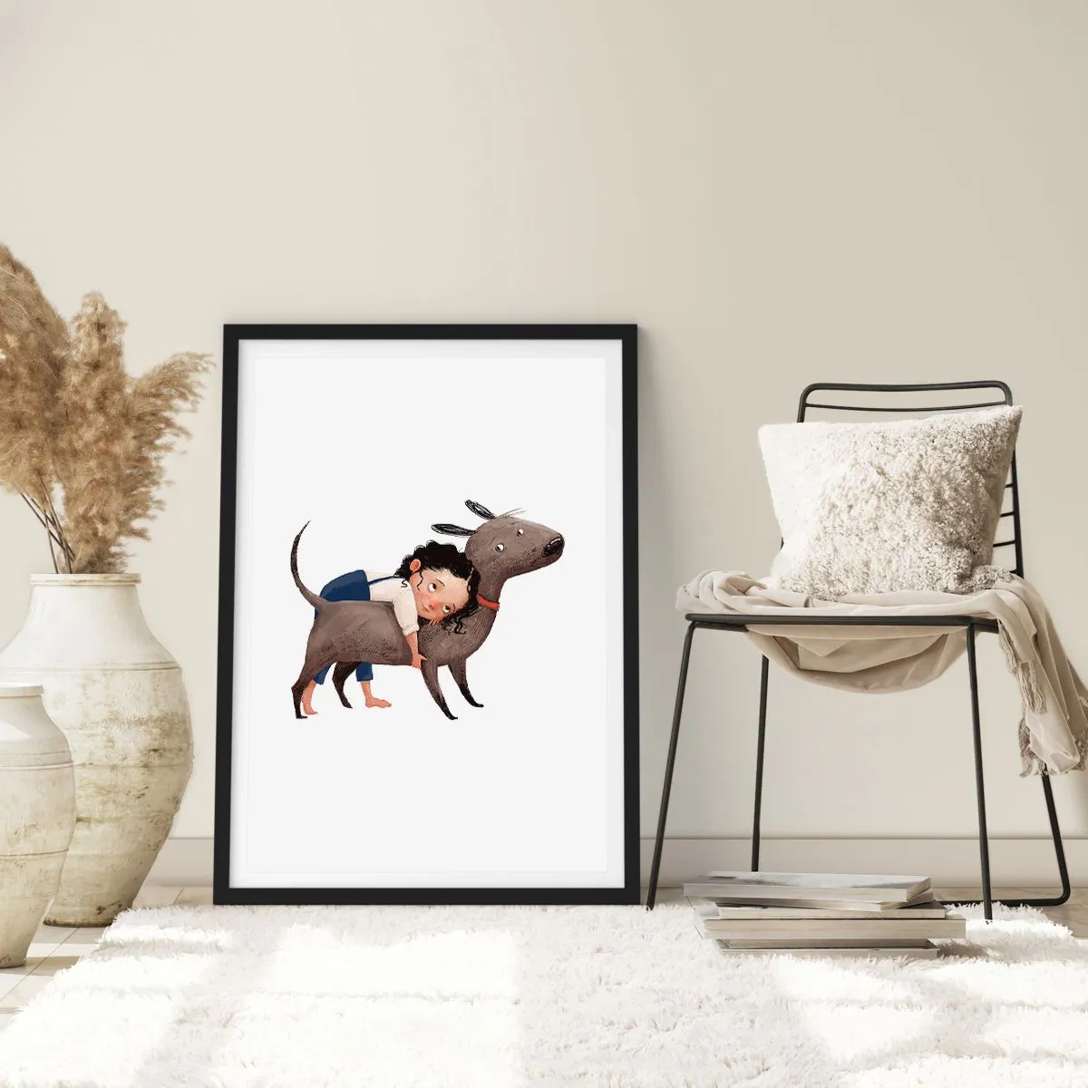 Poster în ramă neagră - Cei mai buni prieteni - 61x91 cm