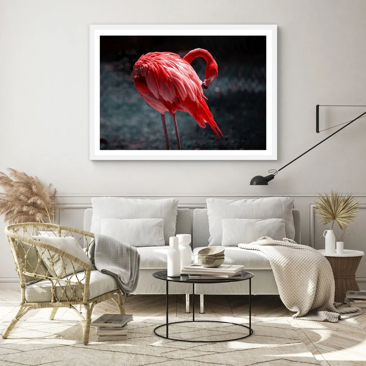 Poster în ramă albă - Poemul purpuriu al naturii - 40x30 cm