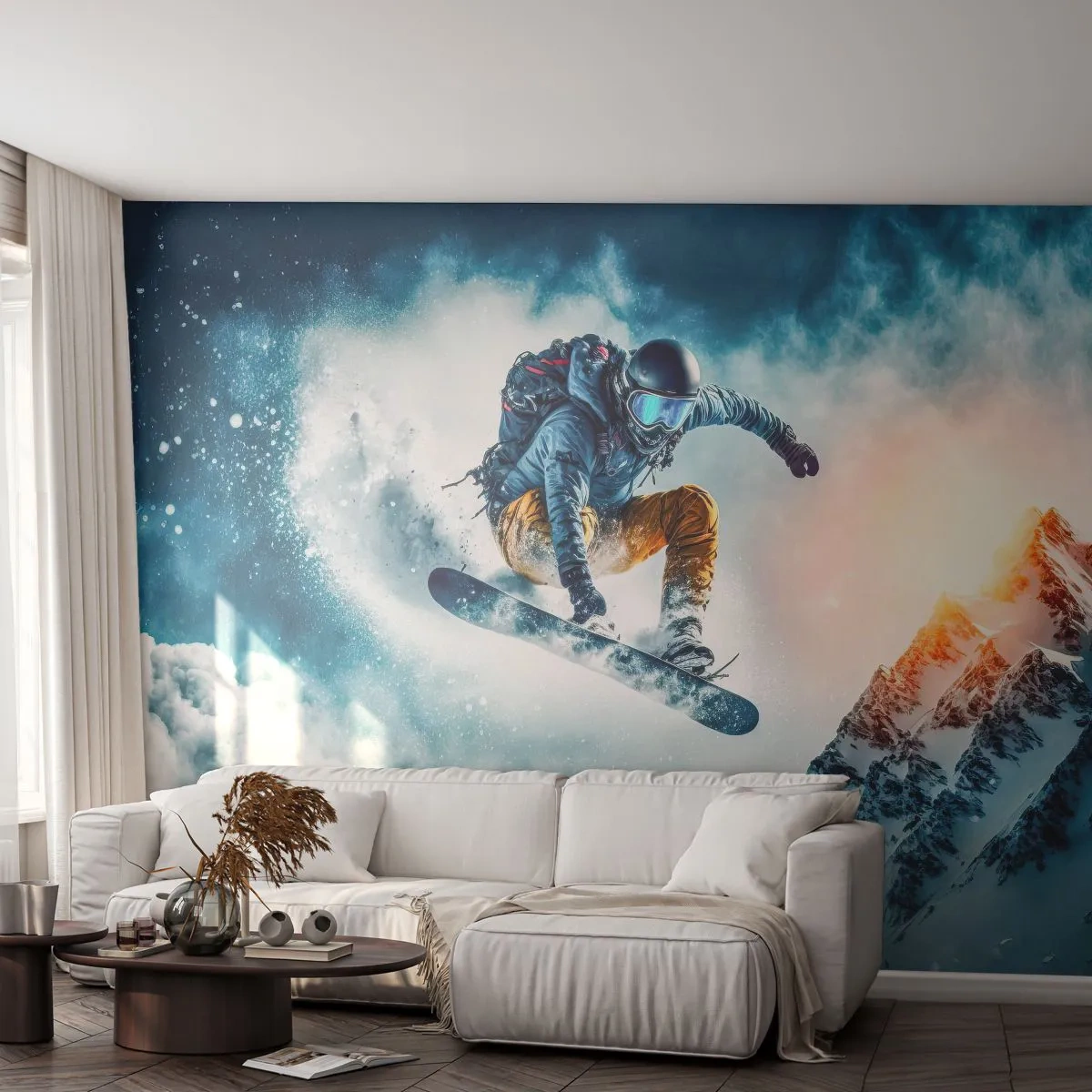Tapet Standard Eco - Emoții extreme - Snowboarding, Sport, Iarnă - 350x256 cm
