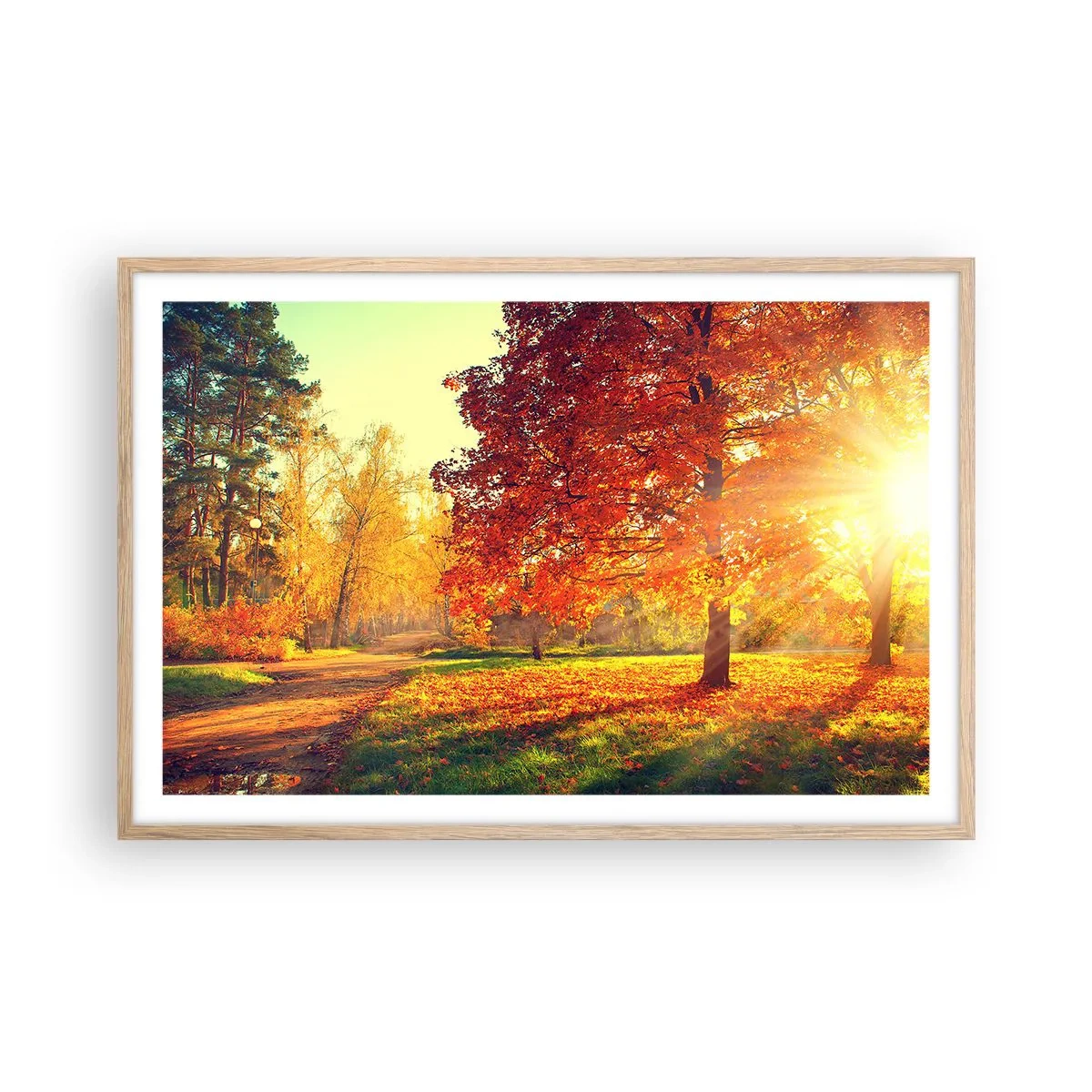 Poster în ramă de stejar deschis - Roșcatul este frumos - 91x61 cm