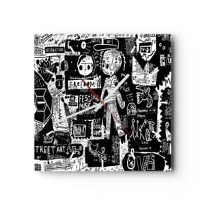 Ceas de perete - Ceas pe sticlă - Tinerețea duhovnicească a legii și a bucuriei - 30x30 cm