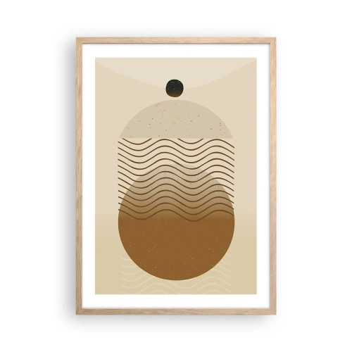 Poster în ramă de stejar deschis - Despre originea figurilor geometrice - 50x70 cm