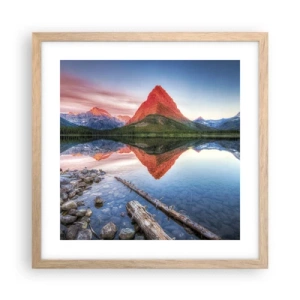 Poster în ramă de stejar deschis - Căldură și frig - 40x40 cm