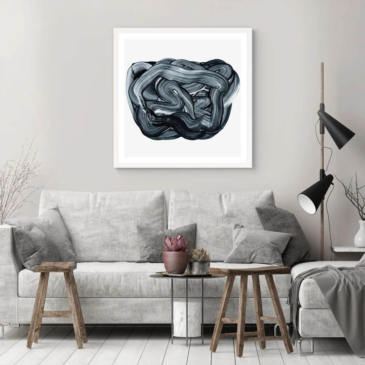 Poster în ramă albă - Nu este atât de simplu - 60x60 cm