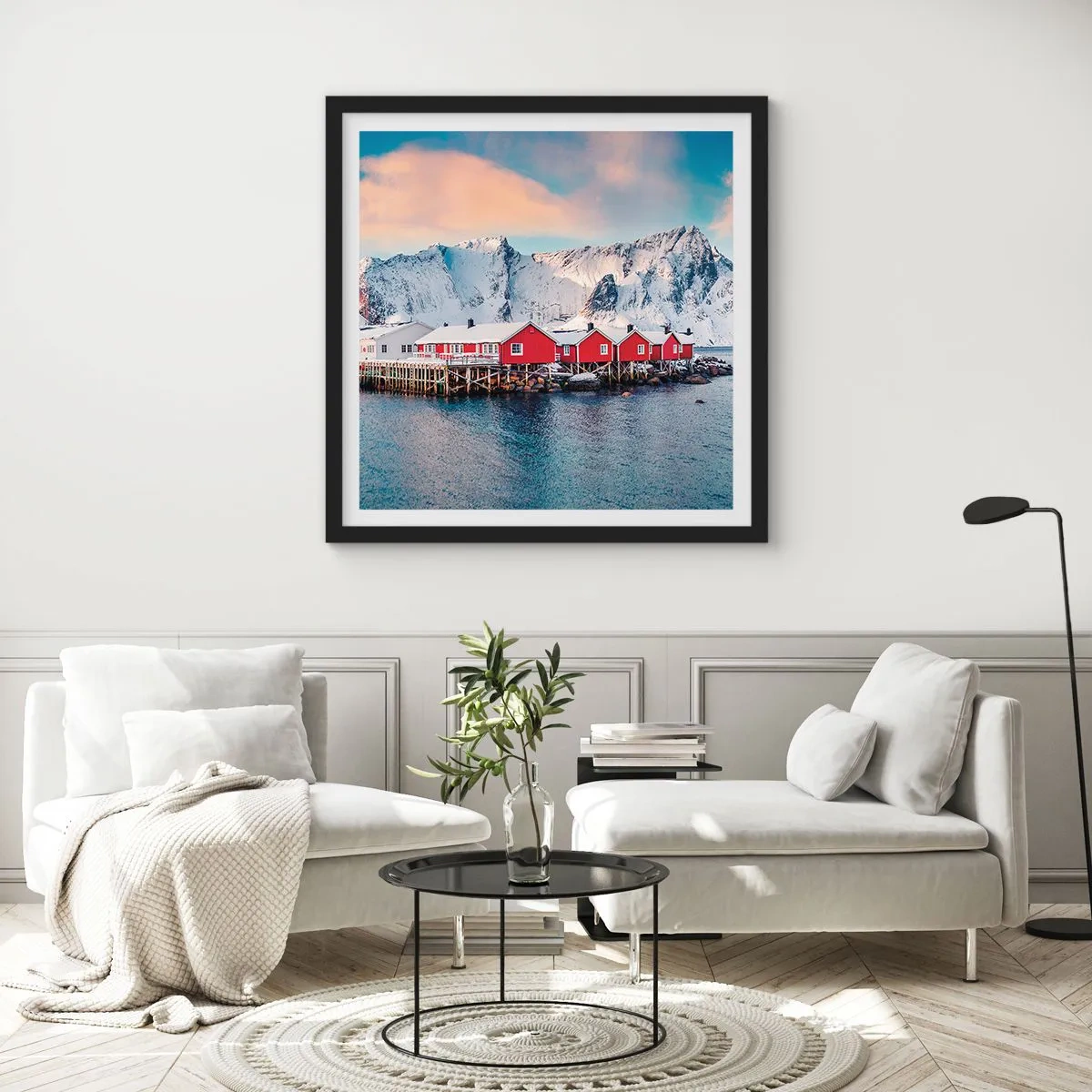 Poster în ramă neagră - Retragerea nordică - 30x30 cm