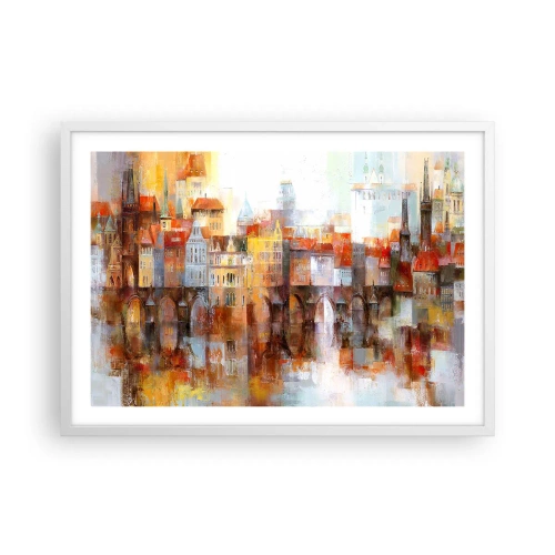 Poster în ramă albă - Frumos și sub pod - 70x50 cm