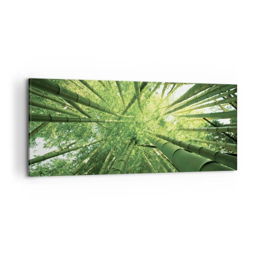 Tablou pe pânză - Într-o pădure de bambus - 100x40 cm