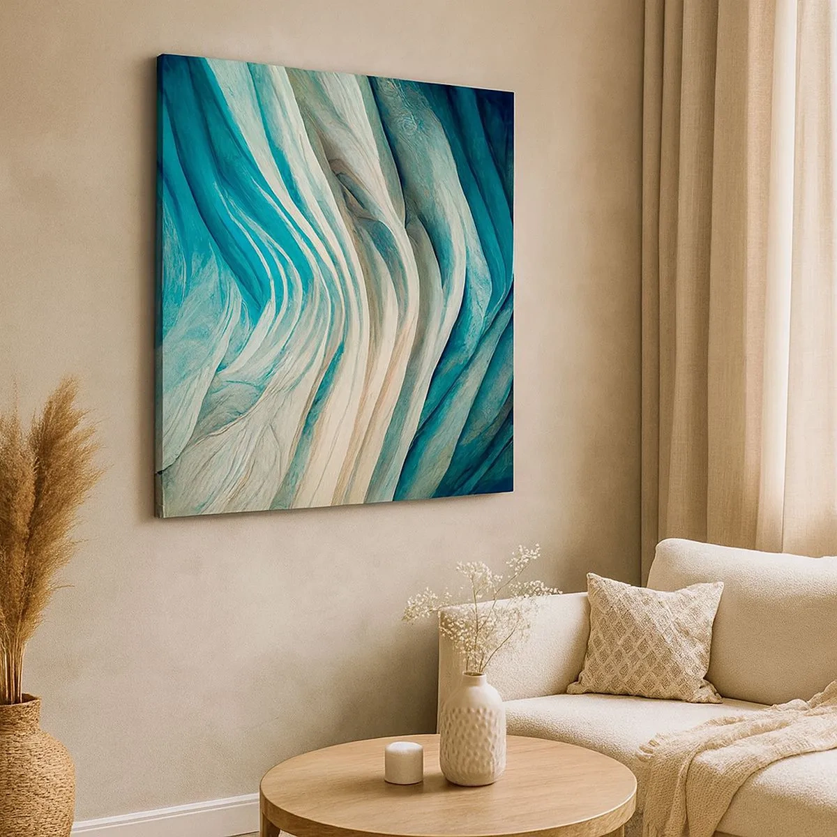 Tablou pe pânză - Insațiabilitate albastră - 30x30 cm