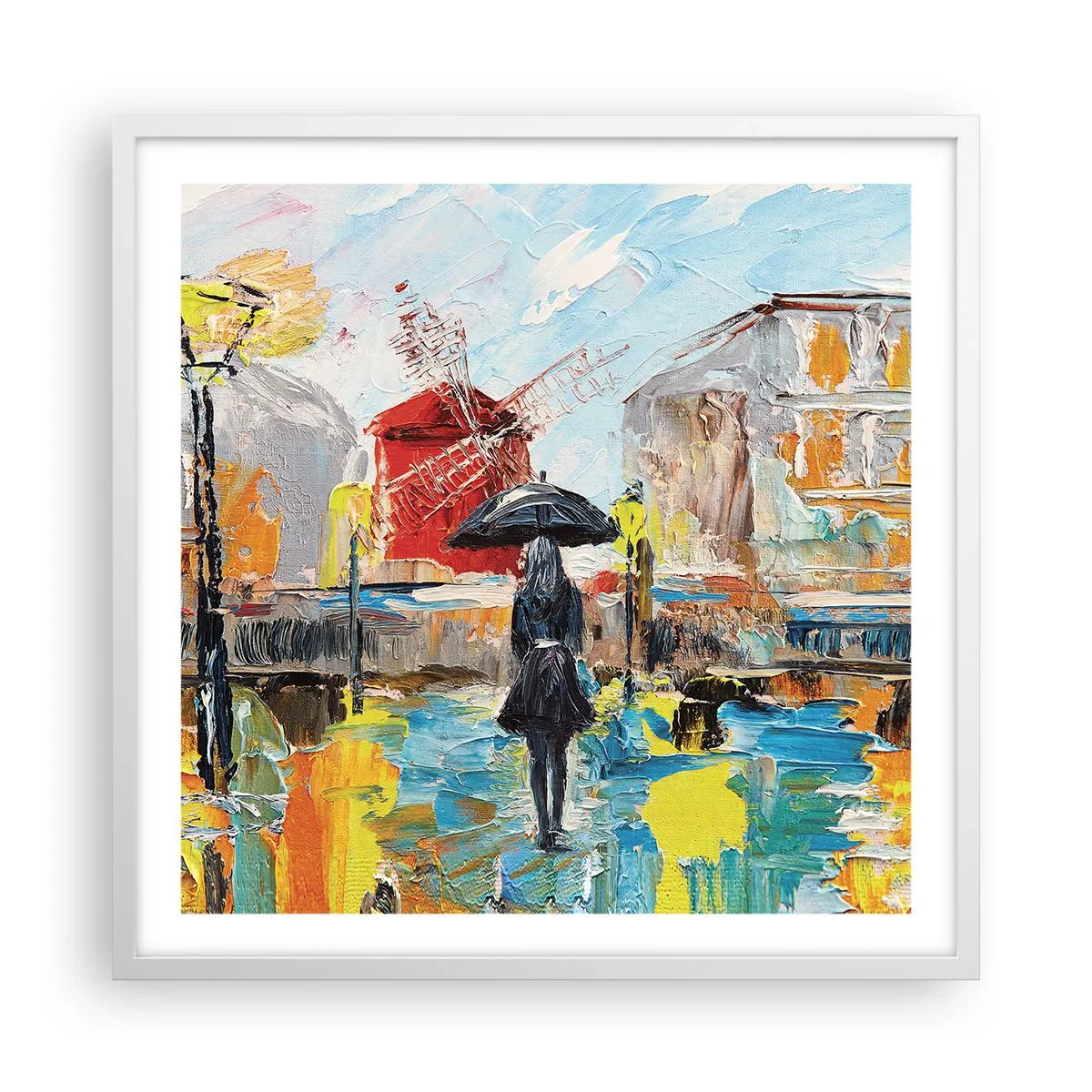 Poster în ramă albă - Legende pariziene - 60x60 cm