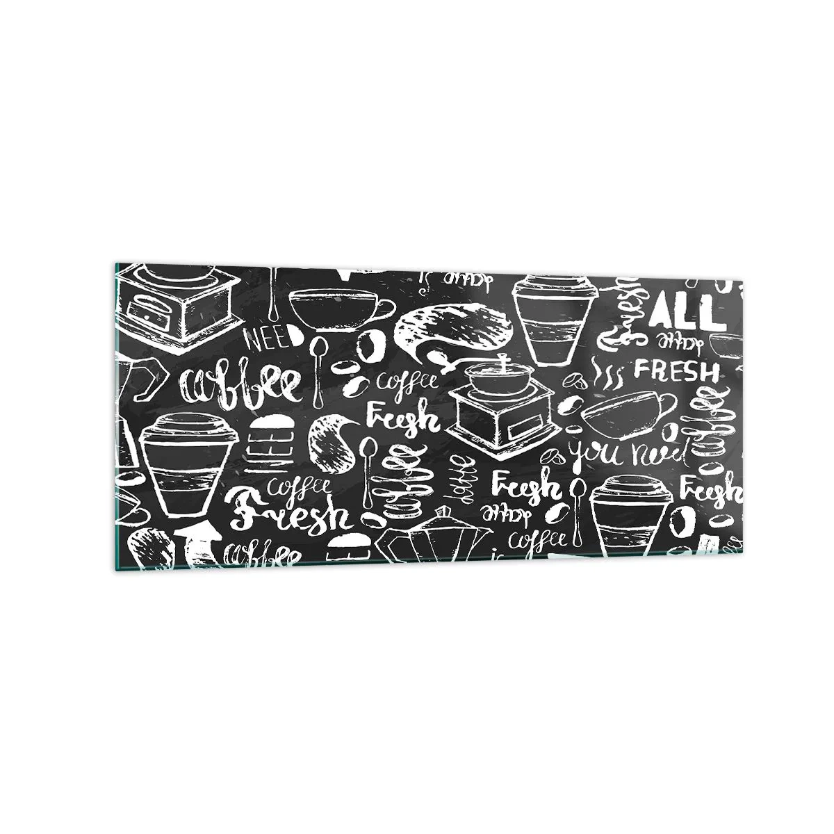 Tablou pe sticlă - All you need is… - 120x50 cm