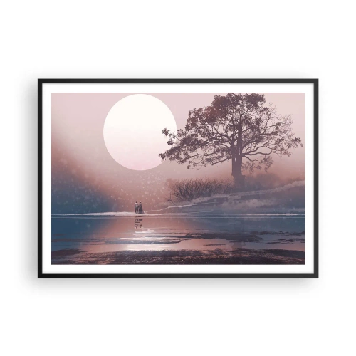 Poster în ramă neagră - Minuni nocturne - 100x70 cm