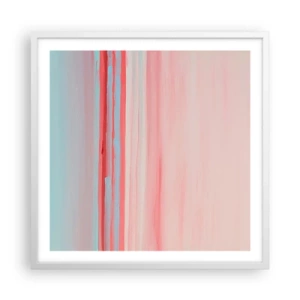 Poster în ramă albă - Abstracție în zori - 60x60 cm