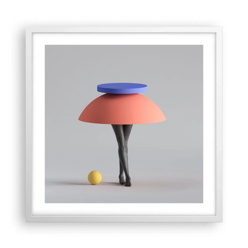 Poster în ramă albă - Compoziție suprarealistă - 50x50 cm