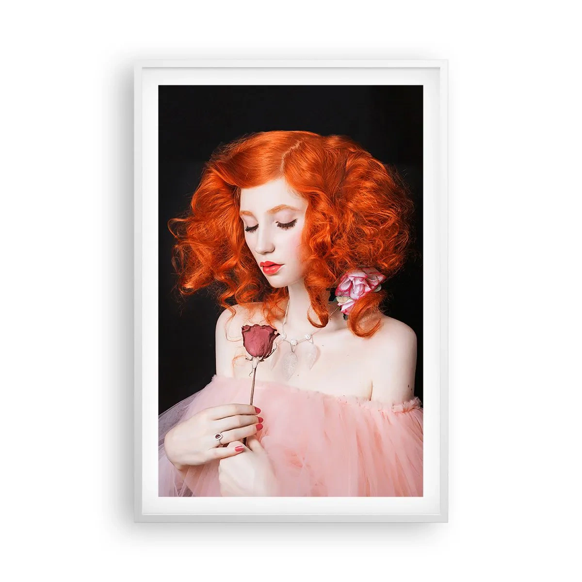Poster în ramă albă - În stil baroc - 61x91 cm