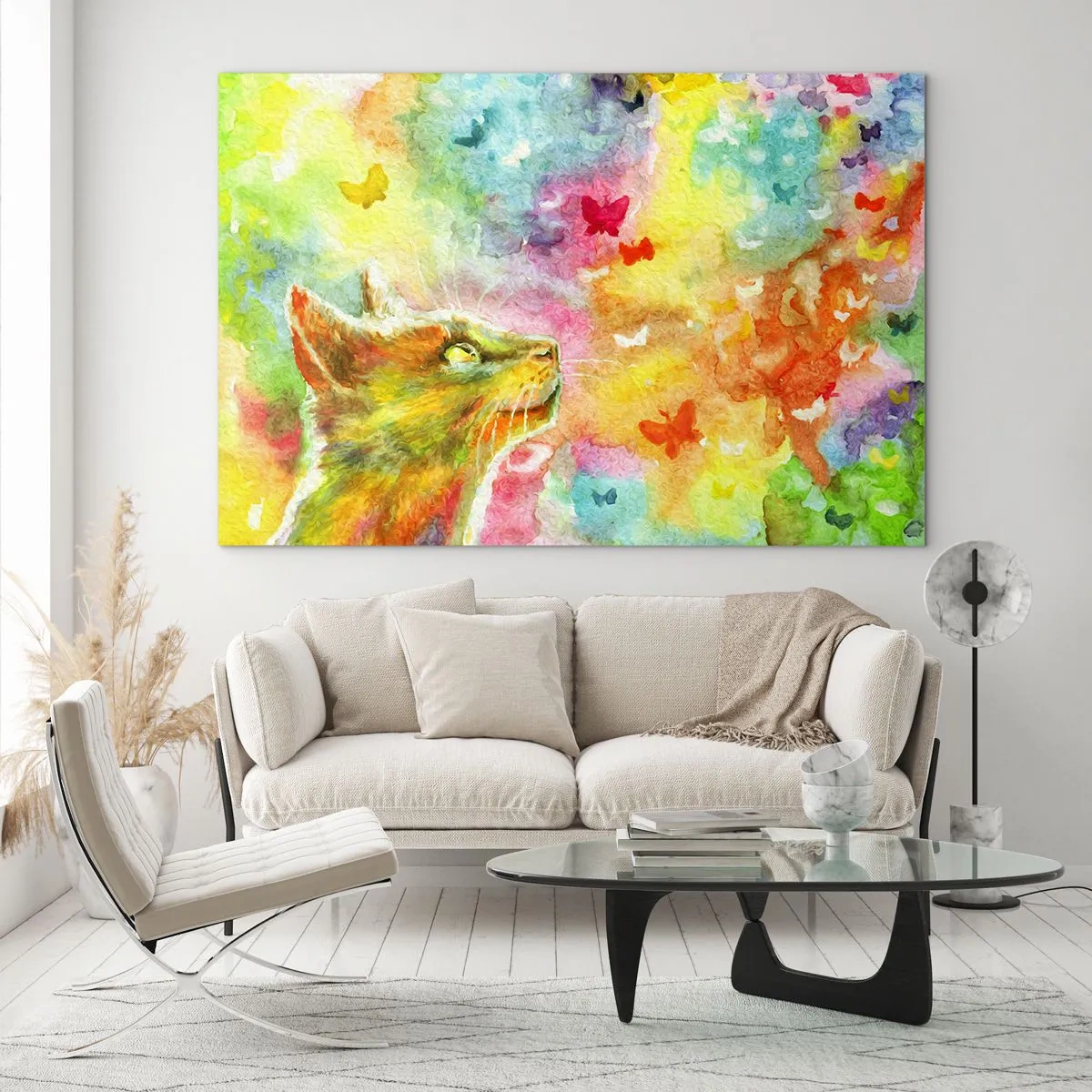 Tablou pe sticlă - Raiul pisicilor - 120x80 cm