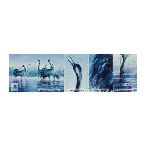Mostră de Tapet Standard Eco - Întâlnirea de dimineață - Păsări, Peisaj, Apă - 100x30 cm