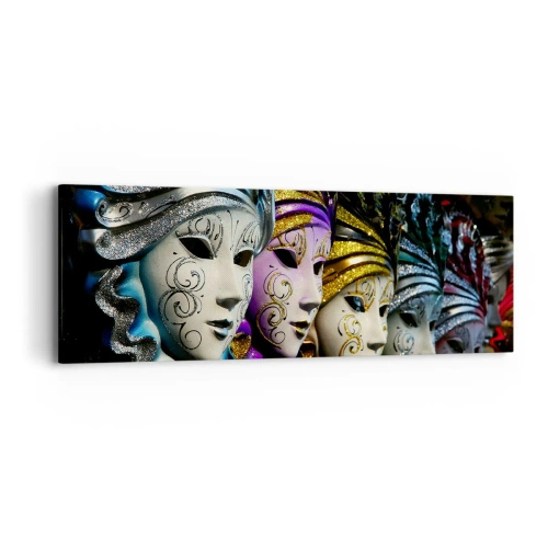 Tablou pe pânză - Mister în aur și argint - 90x30 cm