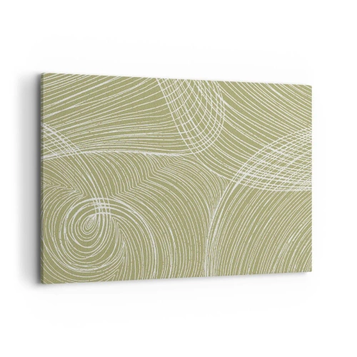 Tablou pe pânză - Abstracție complicată în alb - 100x70 cm