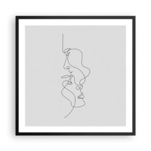 Poster în ramă neagră - Dorință vorace - 60x60 cm