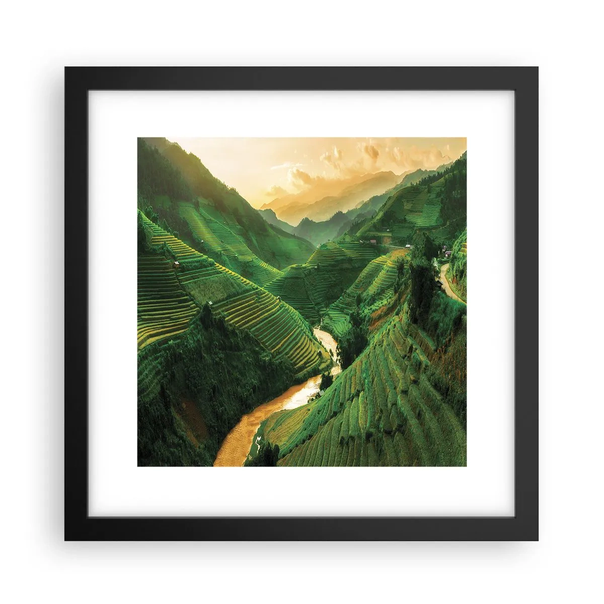 Poster în ramă neagră - Valea vietnameză - 30x30 cm