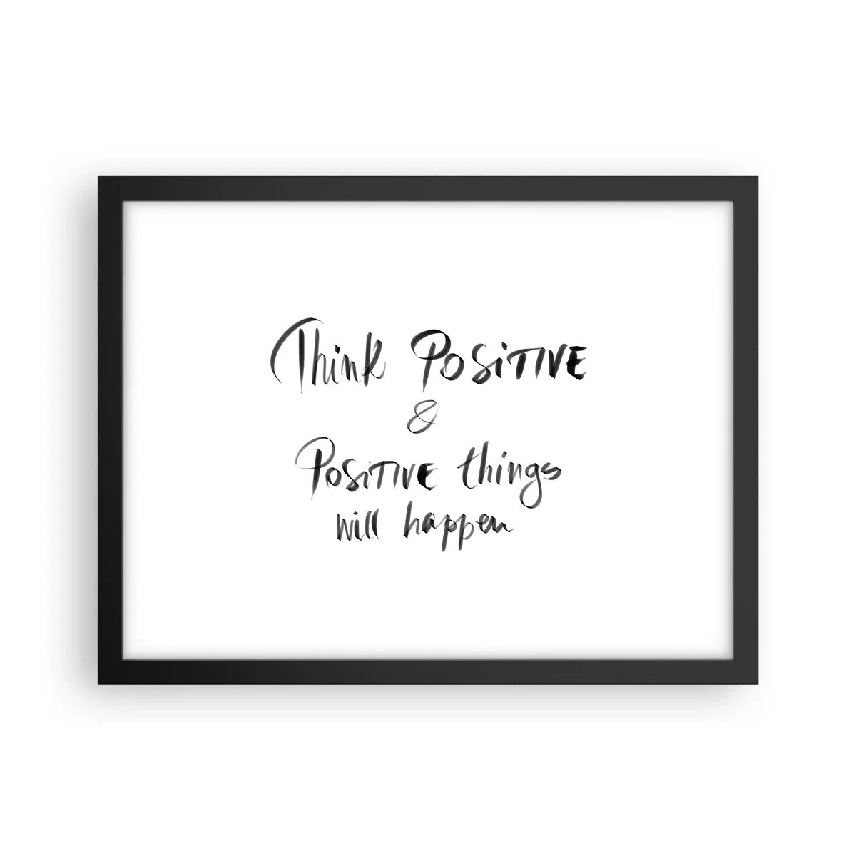 Poster în ramă neagră - Cum să trăim bine? - 40x30 cm