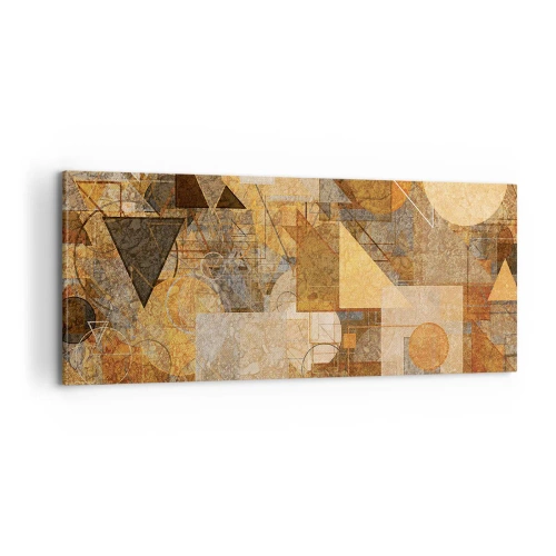 Tablou pe pânză - Studiu cubist de bronz - 100x40 cm