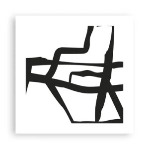 Poster - Construcție în alb și negru - 40x40 cm