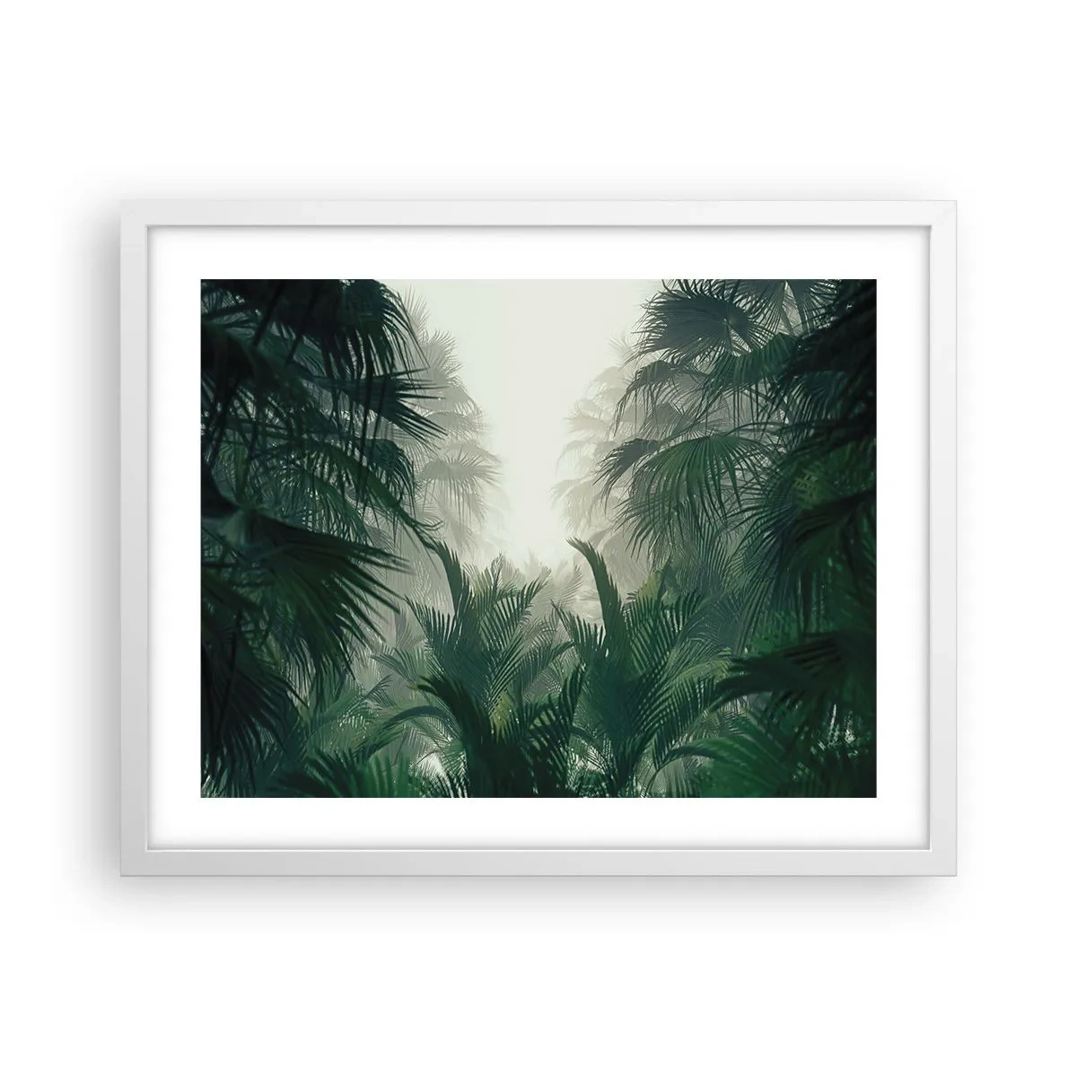 Poster în ramă albă - Mister tropical - 50x40 cm