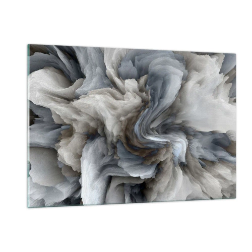 Tablou pe sticlă - Piatră și floare - 120x80 cm