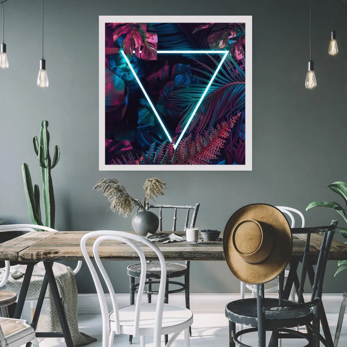 Poster - Grădină în stil disco - 50x50 cm