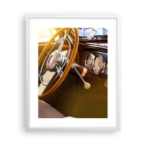 Poster în ramă albă - O adiere de lux din trecut - 40x50 cm