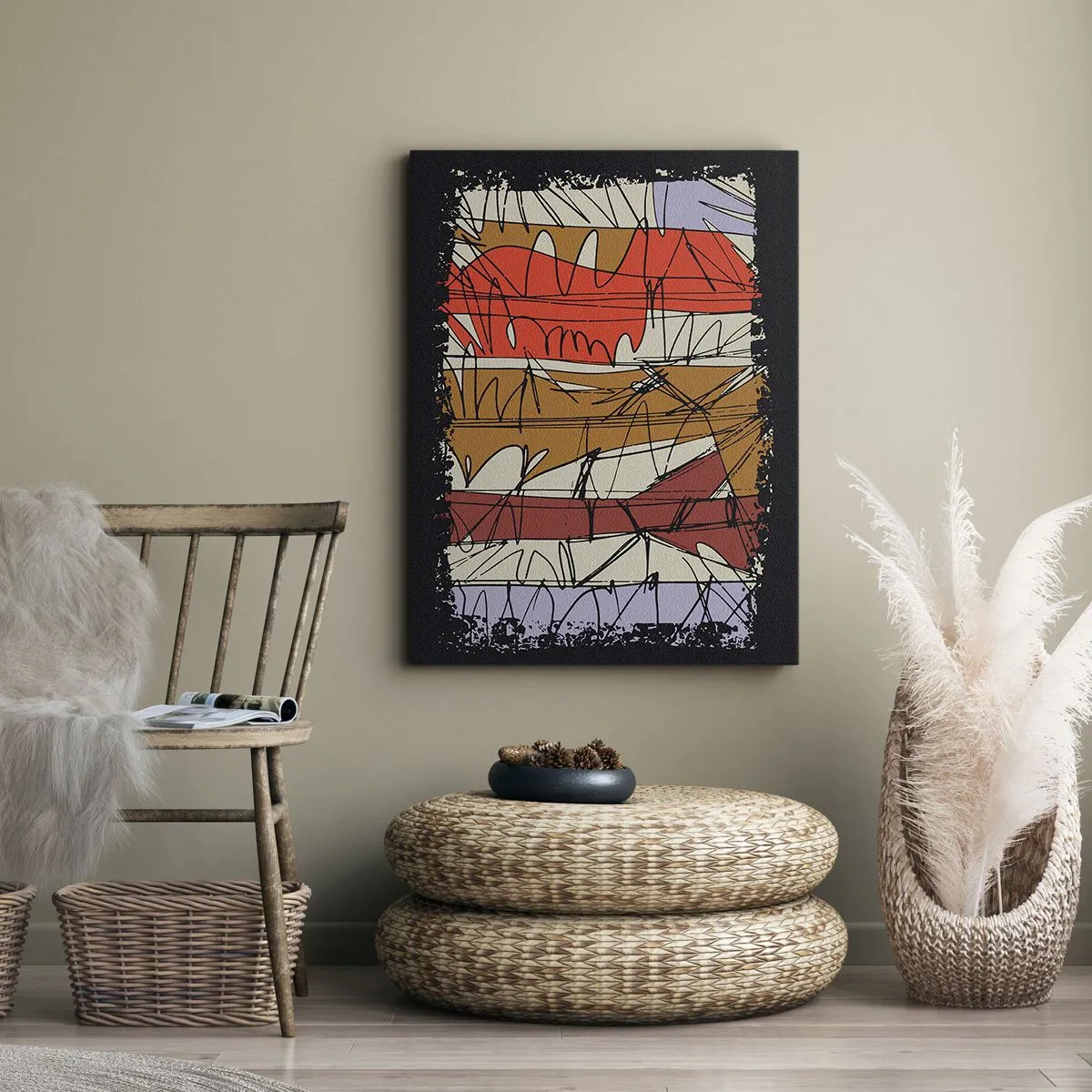 Tablou pe pânză - Compoziție spontană - 80x120 cm